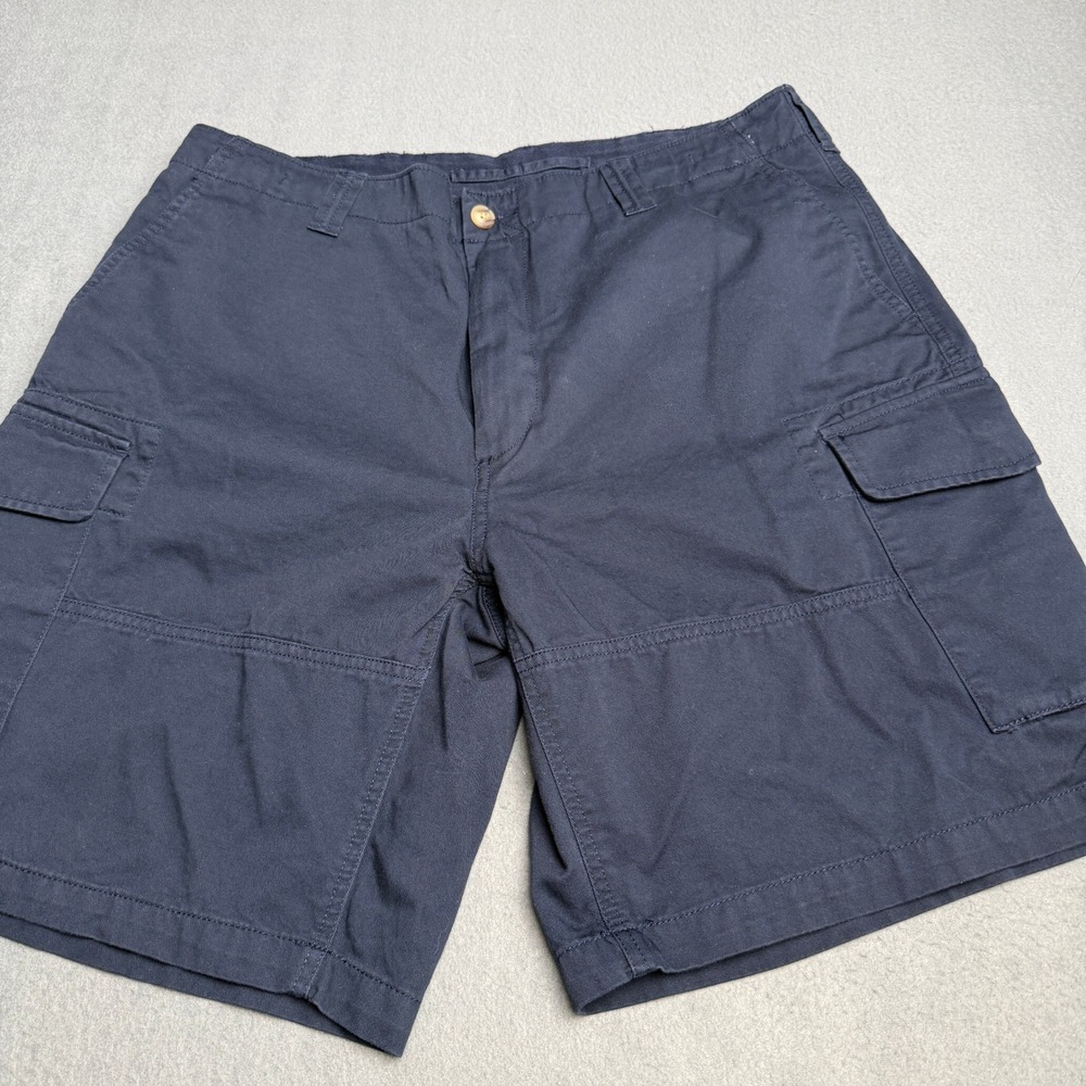 Polo Ralph Lauren Mens Navy Blue Cotton Twill Cargo Shorts Multi Pocket 38